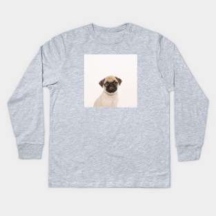 Puggly the Pug Dog Kids Long Sleeve T-Shirt